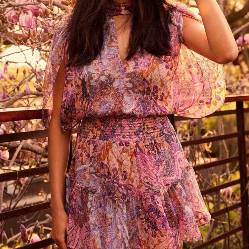 Floral Pink and Purple Dress